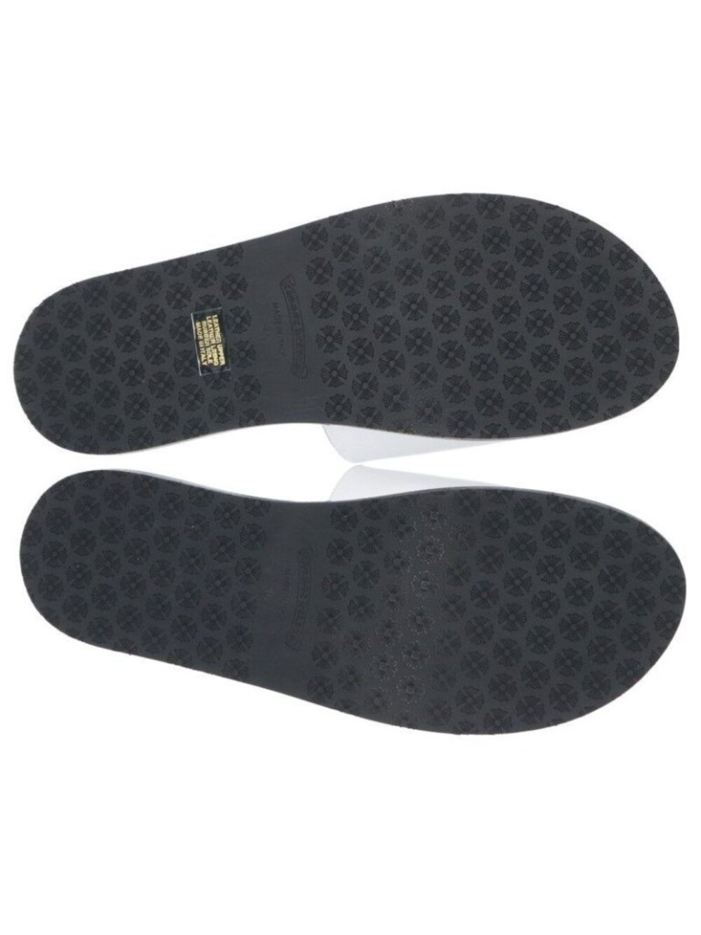 ★SOLD★ Chrome Hearts CH Slide Leather CH Plus Patch Sandals 46 - Picture 4 of 5